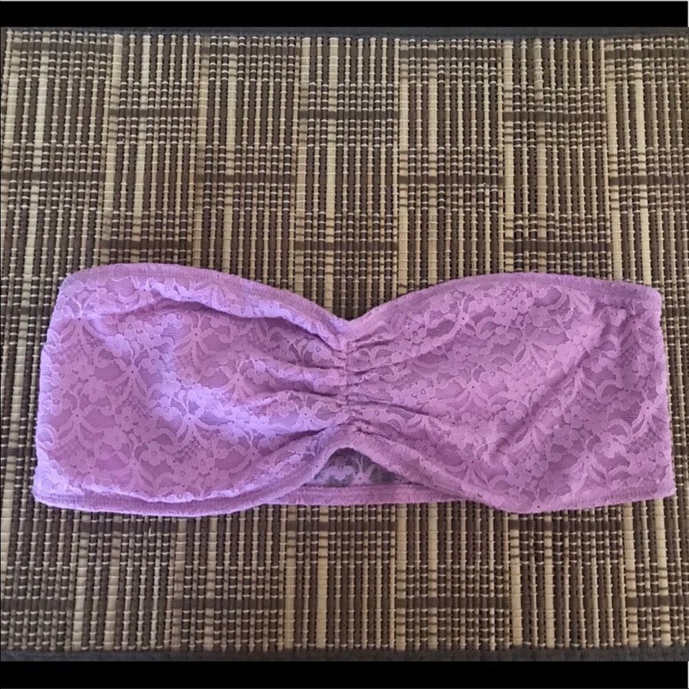 Purple Lace Bandeau Top